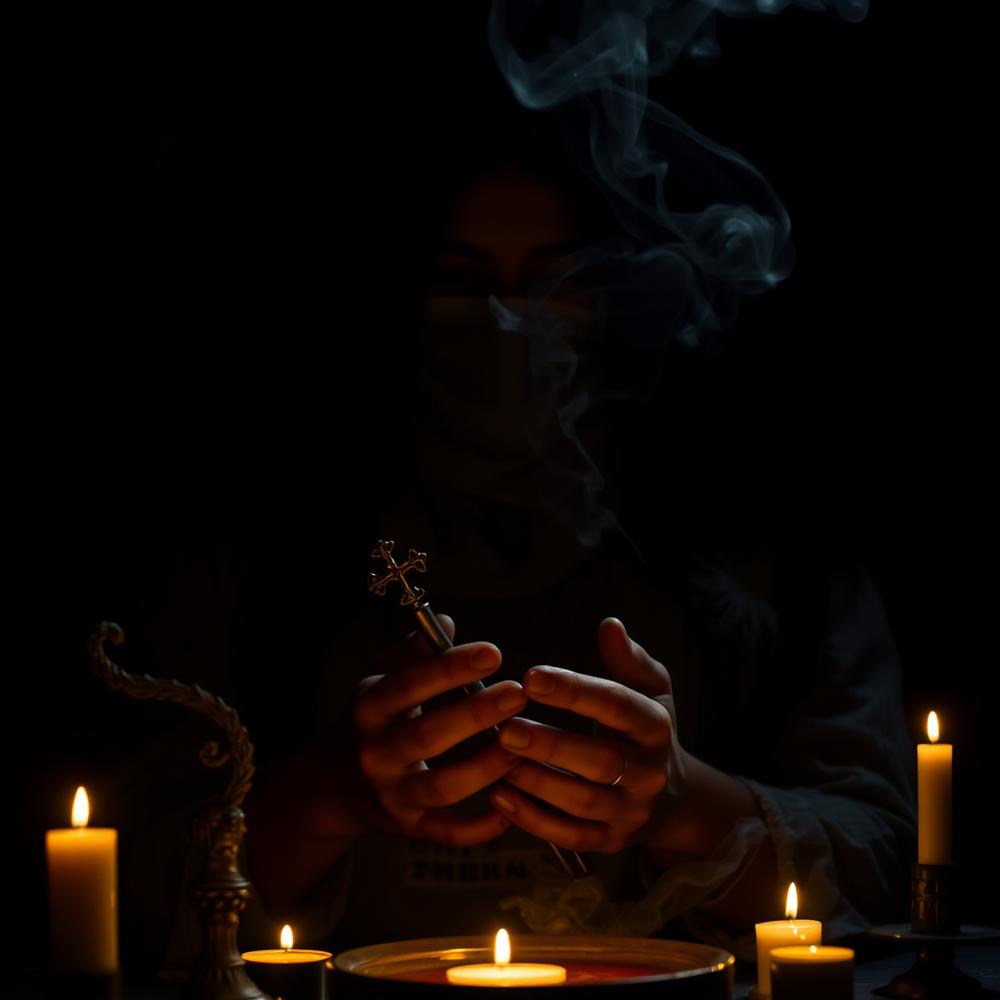 Rituelle Szene mit Räucherwerk